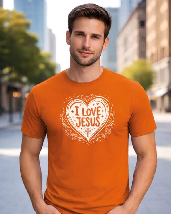 1731 (7) Koszulka Katolicka Kocham Jezusa Serce