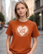 1731 (9) Koszulka Katolicka Kocham Jezusa Serce