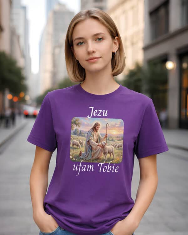 1732 (3) Koszulka Katolicka Jezu Ufam Tobie