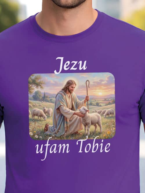 1732 (5) Koszulka Katolicka Jezu Ufam Tobie