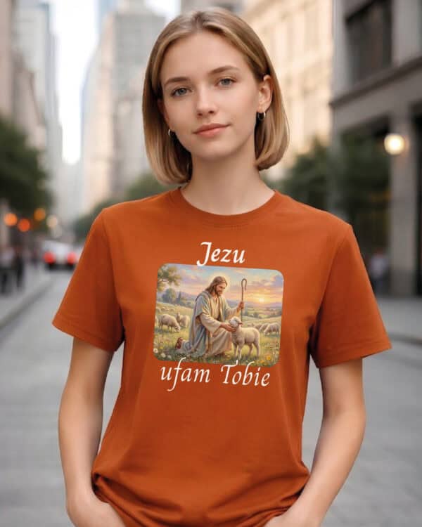 1732 (9) Koszulka Katolicka Jezu Ufam Tobie