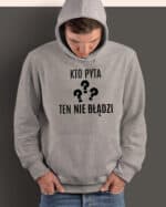 1735 (19) Bluza z kapturem Prezent dla Nauczyciela <br>Śmieszna Pytanie