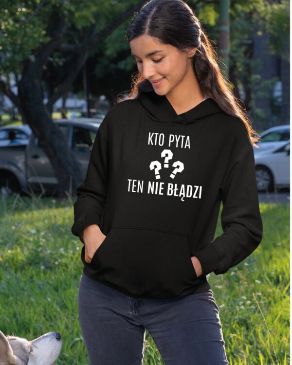 1735 (23) Bluza z kapturem Prezent dla Nauczyciela <br>Śmieszna Pytanie