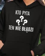 1735 (24) Bluza z kapturem Prezent dla Nauczyciela Śmieszna Pytanie