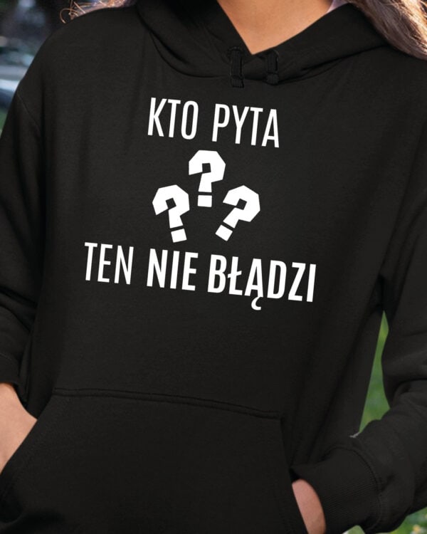 1735 (24) Bluza z kapturem Prezent dla Nauczyciela Śmieszna Pytanie