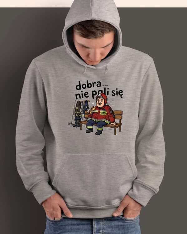 1736 (19) Bluza z kapturem dla Strażaka <br>Śmieszna Super Prezent