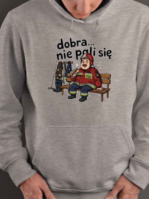 1736 (20) Bluza z kapturem dla Strażaka Śmieszna Super Prezent