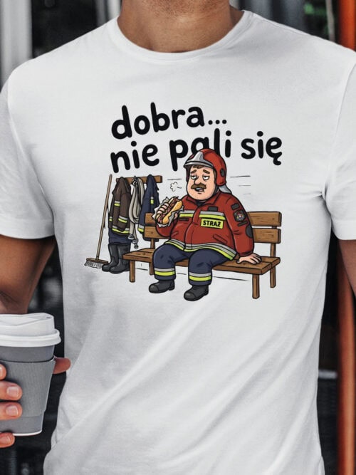 1736 (5) Koszulka dla Strażaka <br>Śmieszna Super Prezent