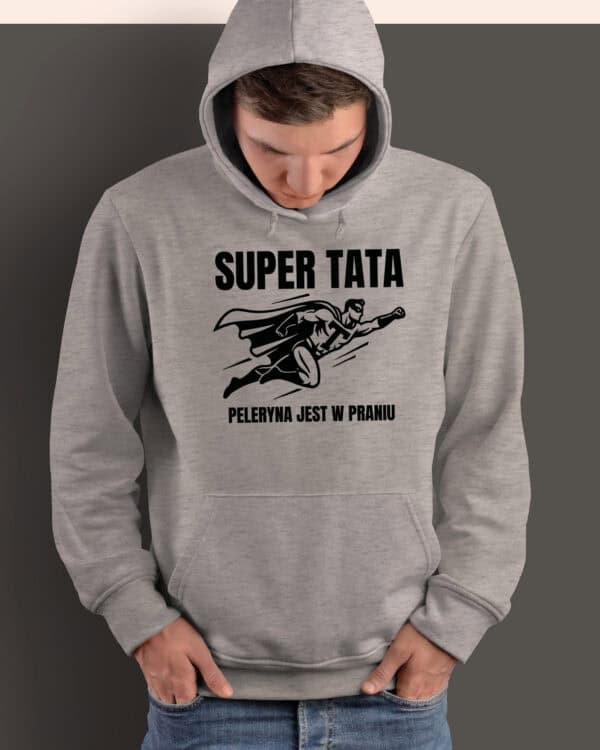 1737 (11) Bluza z kapturem Prezent dla Taty <br>Super Tata Dzień Ojca
