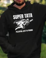 1737 (14) Bluza z kapturem Prezent dla Taty Super Tata Dzień Ojca