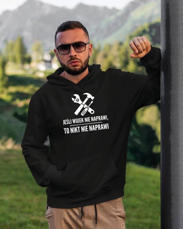 1738 (13) Bluza z kapturem Prezent dla Wujka Naprawa