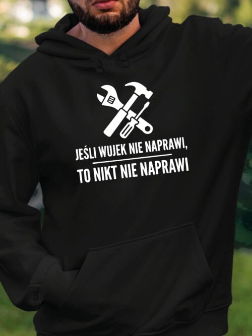 1738 (14) Bluza z kapturem Prezent dla Wujka Naprawa