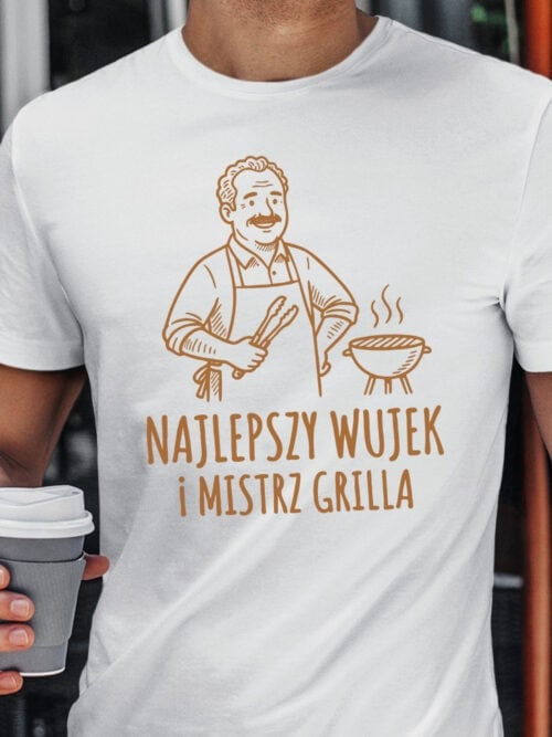 1740 (3) Koszulka Prezent dla Wujka Mistrz Grilla