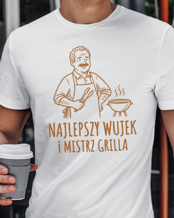 1740 (3) Koszulka Prezent dla Wujka Mistrz Grilla