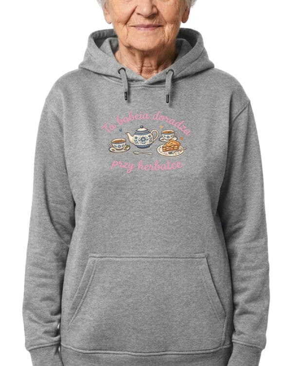 1741 (11) Bluza z kapturem Prezent dla Babci <br>Herbatka u Babci