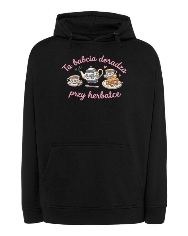 1741 (13) Bluza z kapturem Prezent dla Babci <br>Herbatka u Babci