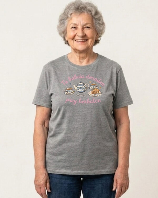 1741 (5) Koszulka Prezent dla Babci <br>Herbatka u Babci
