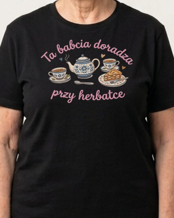1741 (9) Koszulka Prezent dla Babci Herbatka u Babci