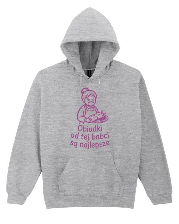 1742 (10) Bluza z kapturem Prezent dla Babci <br>Obiad u Babci