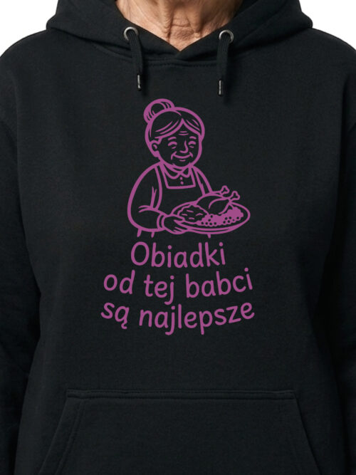 1742 (15) Bluza z kapturem Prezent dla Babci Obiad u Babci