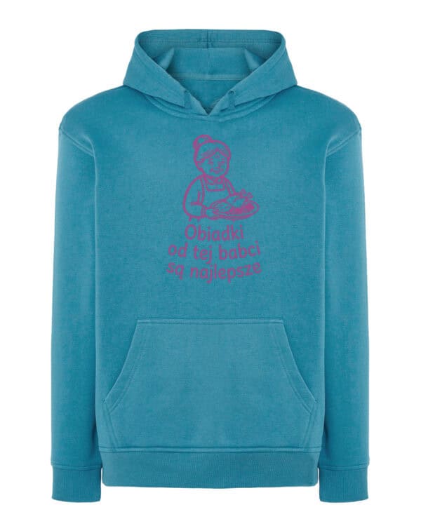 1742 (16) Bluza z kapturem Prezent dla Babci <br>Obiad u Babci