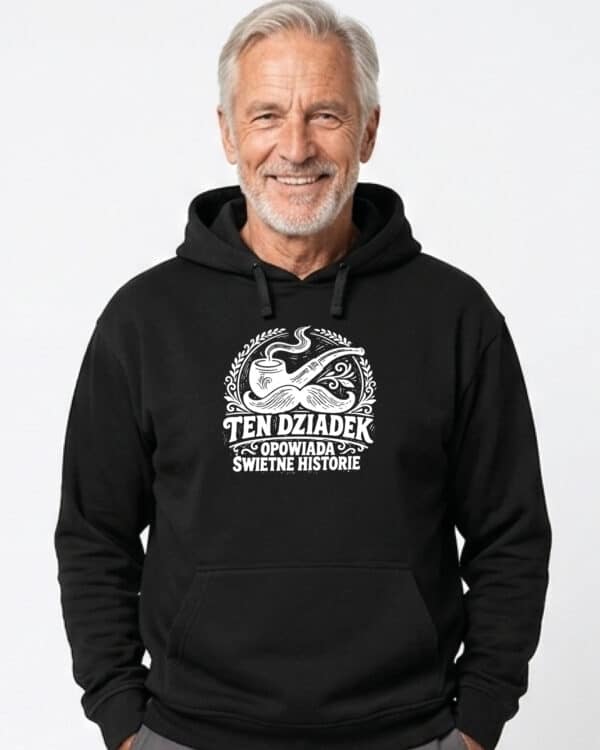 1747 (14) Bluza z kapturem Prezent dla Dziadka <br>Super Historie Dziadka