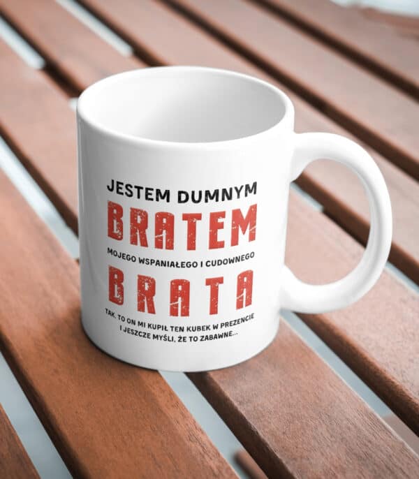 TL0951 MUG2 Kubek Prezent dla Brata <br>od Brata Zabawny Śmieszny