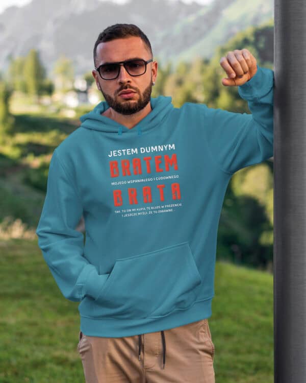 TL0951 SIM26 Bluza z kapturem Prezent dla Brata <br>od Brata Zabawny Śmieszny