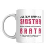 TL0953 MUG5 Kubek Prezent dla Siostry <br>od Brata Zabawny Śmieszny