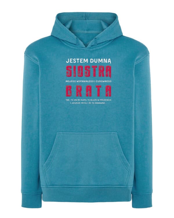 TL0953 SIM30 Bluza z kapturem Prezent dla Siostry <br>od Brata Zabawny Śmieszny