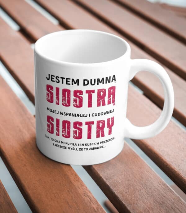 TL0954 MUG2 Kubek Prezent dla Siostry <br>od Siostry Zabawny Śmieszny