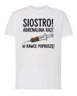 TL1750 SIM Śmieszna Koszulka dla Lekarza <br>Zastrzyk Kawy