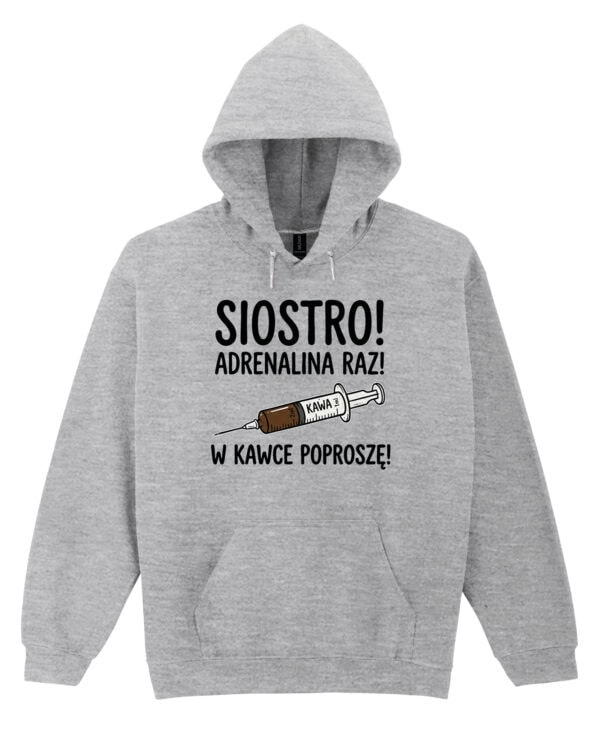TL1750 SIM16 Śmieszna Bluza z kapturem dla Lekarza <br>Zastrzyk Kawy