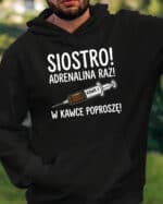TL1750 SIM22 Śmieszna Bluza z kapturem dla Lekarza Zastrzyk Kawy