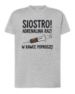 TL1750 SIM6 Śmieszna Koszulka dla Lekarza <br>Zastrzyk Kawy