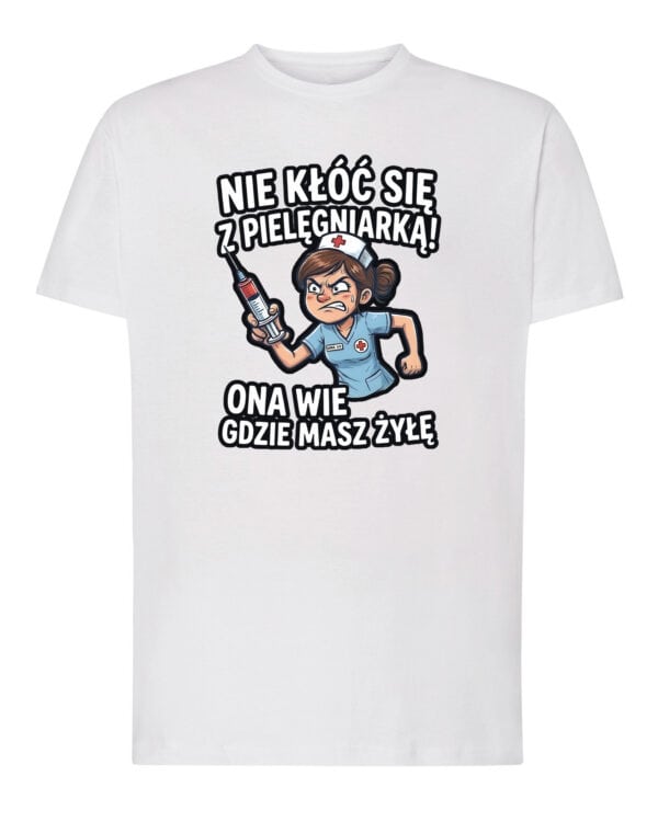 TL1751 SIM Prezent dla Pielęgniarki Śmieszna Koszulka