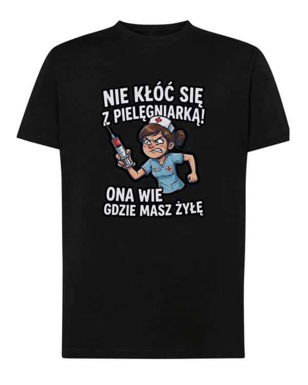 TL1751 SIM11 Prezent dla Pielęgniarki Śmieszna Koszulka