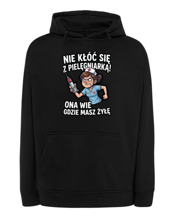 TL1751 SIM25 Prezent dla Pielęgniarki <br>Śmieszna Bluza z kapturem