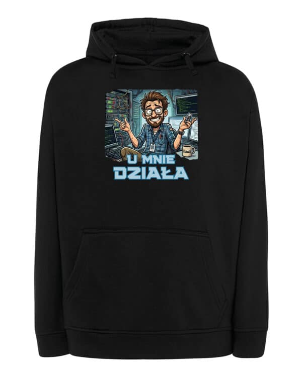 TL1752 SIM25 Śmieszna Bluza z kapturem dla Informatyka <br>U mnie działa
