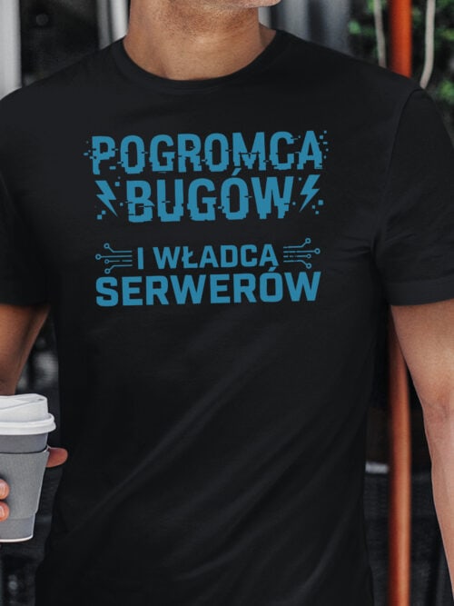 TL1756 SIM15 Koszulka Prezent dla Informatyka IT Władca Serwerów