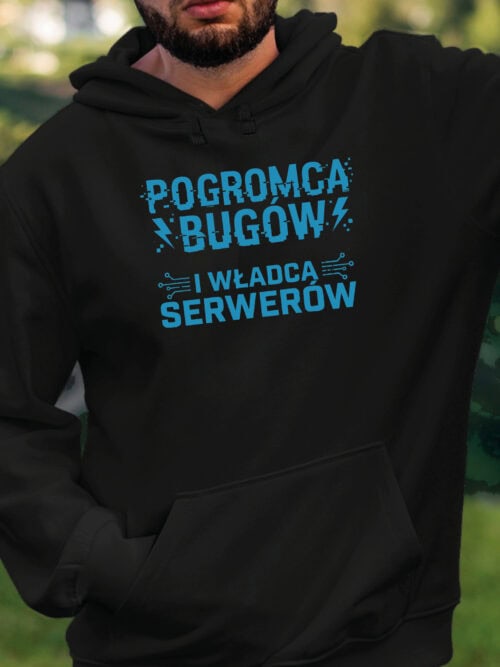 TL1756 SIM22 Bluza z kapturem Prezent dla Informatyka IT Władca Serwerów
