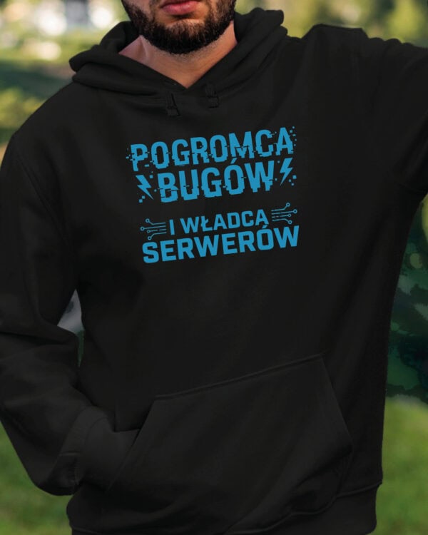 TL1756 SIM22 Bluza z kapturem Prezent dla Informatyka IT Władca Serwerów