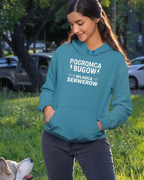 TL1756 SIM28 Bluza z kapturem Prezent dla Informatyka IT <br>Władca Serwerów