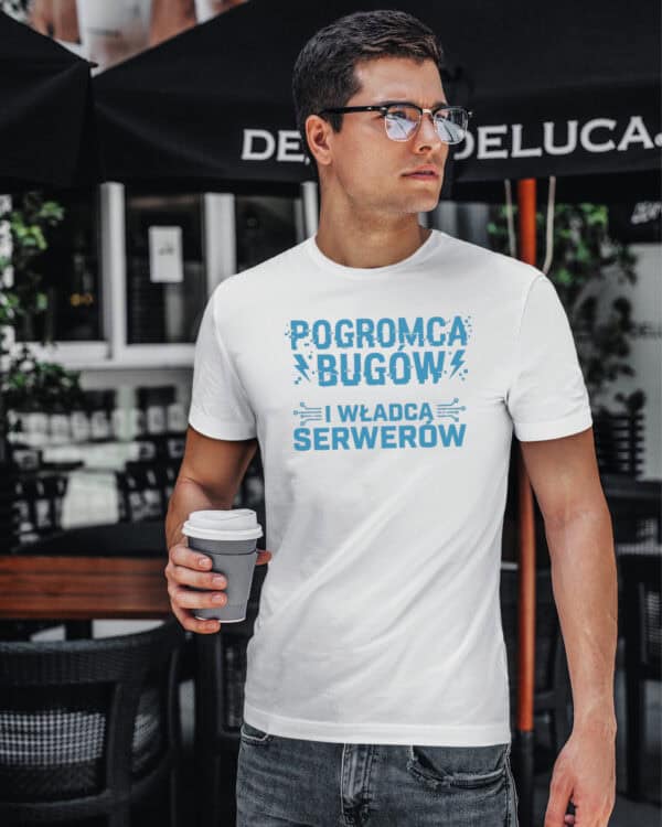 TL1756 SIM4 Koszulka Prezent dla Informatyka IT <br>Władca Serwerów