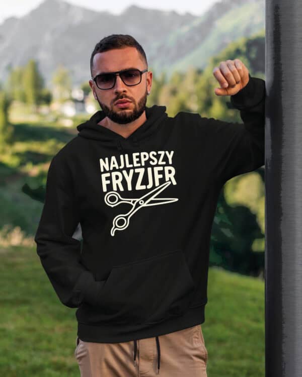 TL1757 SIM21 Bluza z kapturem Prezent dla Fryzjer <br>Najlepszy Fryzjer