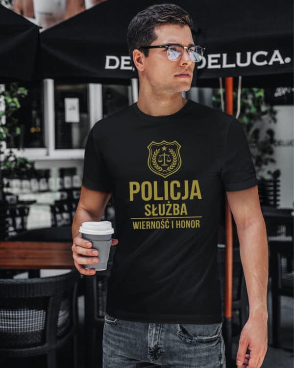 TL1760 SIM14 Koszulka Prezent dla Policjanta <br>Honor Służba