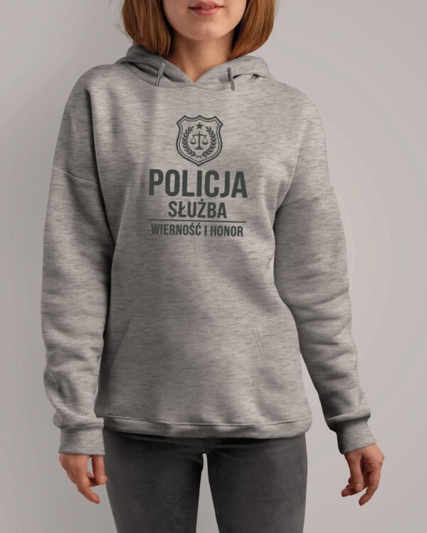 TL1760 SIM17 Bluza z kapturem Prezent dla Policjanta <br>Honor Służba