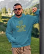 TL1760 SIM26 Bluza z kapturem Prezent dla Policjanta <br>Honor Służba