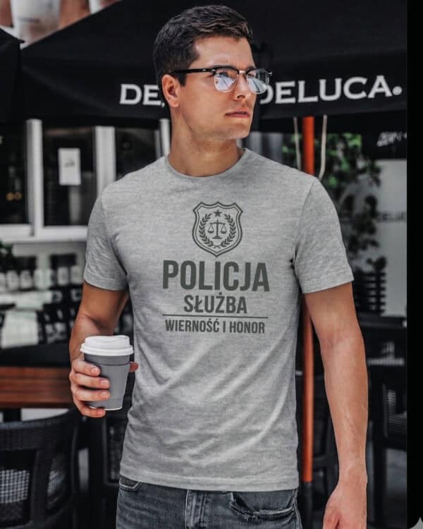 TL1760 SIM9 Koszulka Prezent dla Policjanta <br>Honor Służba