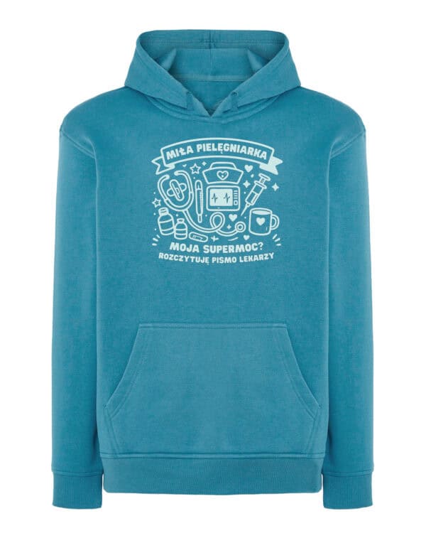 TL1763 SIM30 Śmieszna Bluza z kapturem dla Pielęgniarki <br>Super Moce